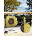 thumbnail image 2 of Spring Bee Butterfly and Yellow Sunflowers Outdoor Pillow Covers Set of 2, Decorative Waterproof Throw Pillow Case, Black Cotton Linen Soft Cozy Cushion Pillowcases, 2 of 6