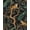 Black and Yellow, variant on Leopard Peel and Stick Wallpaper Vintage Jungle Anima Contact Paper Tropical Floral Wall Mural Home Vinyl Waterproof Self Adhesive Removable Renter Friendly Wall Paper 17.5" x 78"