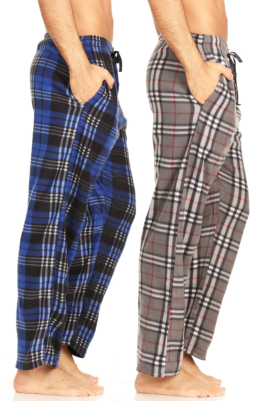 DARESAY Men's Microfleece Pajama Pants/Lounge Wear Pockets, 2-Pack ...