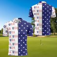 thumbnail image 4 of Aplkyhs USA Letter Print Matching Golf Shirts for Couple Lightweight Quarter Zip Mens Hawaiian Shirt Golf Accessories for Men Machine Washable Quick Dry for Golf Enthusiasts, 4 of 6