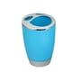 thumbnail image 4 of Kearding Juego de accesorios de baño Juego de accesorios de encimera de baño de plástico de 4 piezas Incluye bomba dispensadora de jabón Juegos de accesorios de baño azul, 4 of 6