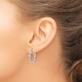thumbnail image 4 of Auriga Fine Jewelry 925 Sterling Silver Twisted 4x22mm Hoop Earrings for Women, 4 of 7