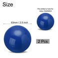 thumbnail image 2 of 2 Pcs Gazing Ball 2.5 Inch 63mm Reflective Sphere Polished Hollow Ball Dark Blue, 2 of 7