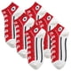thumbnail image 1 of Medias Juveniles VersSockRed 3Pares Rojo 5-9.5US Converse Calcetines Tubo Corto Poliéster., 1 of 1