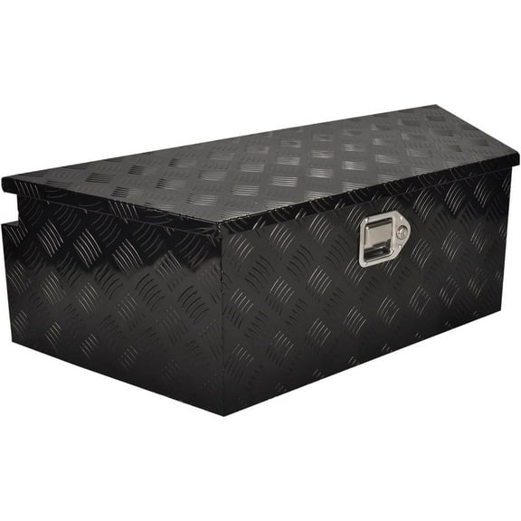 BATONECO WEATHER-RESISTANT Aluminum Trailer Tongue Tool Box, Black, 39 inch