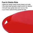 thumbnail image 3 of Gamexcel 25-Inch Round Downhill Sprinter Toboggan Snow Sled for Kids, Boys, Girls, and Adults, Featuring Built-in Handles and Pulling Rope - Red, 3 of 8