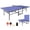 Blue 4.1ft, variant on 4.3ft Mid-Size Table Tennis Table Foldable & Portable Ping Pong Table Set for Indoor Games with Net, 2 Table Tennis Paddles and 3 Balls