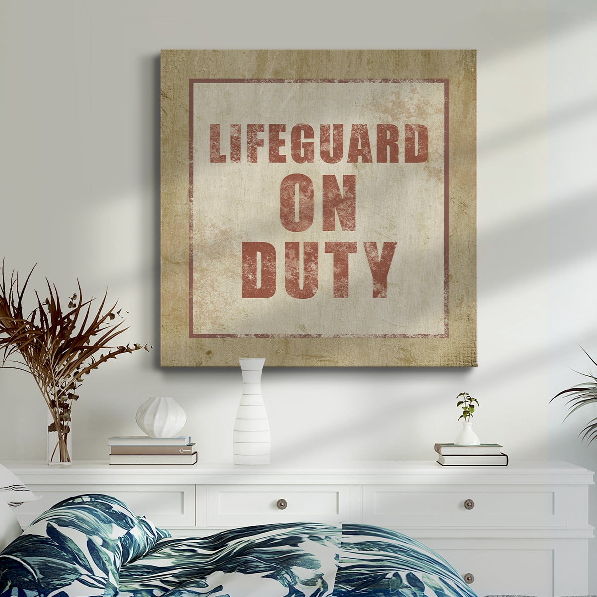 Wexford Home Beach Sign V-Premium Gallery Wrapped Canvas, 32" x 32" - Ready to Hang