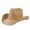 Khaki, variant on Vintage Western Cowboy Straw Hat for Men Women Curved Brim Summer Outdoor Sun Cap for Beach Vacation,One Size