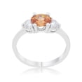 thumbnail image 2 of Miranna 1.2ct Champagne CZ Rhodium Classic Oval Ring, 2 of 5