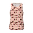 thumbnail image 4 of Gaeub Dachshund Couple Men's Athletic Tank Top, Workout Sleeveless Shirts, Running Tank Tops for Gym, Running, Training - 3X-Large, 4 of 9