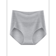 thumbnail image 3 of Women's Breathable Solid Color Triangle Underwear High Waist Tummy Control Hip Lifting Gray XXL, 3 of 7