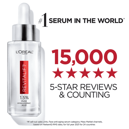 L'Oreal Paris Revitalift Derm Intensives Hyaluronic Acid Serum & Vitamin C Concentrate, Duo Pack
