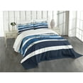 thumbnail image 3 of Ambesonne Starfish Quilted Bedspread Set 3 Pcs, Stripes Starfish, Queen Size, Multicolor, 3 of 5
