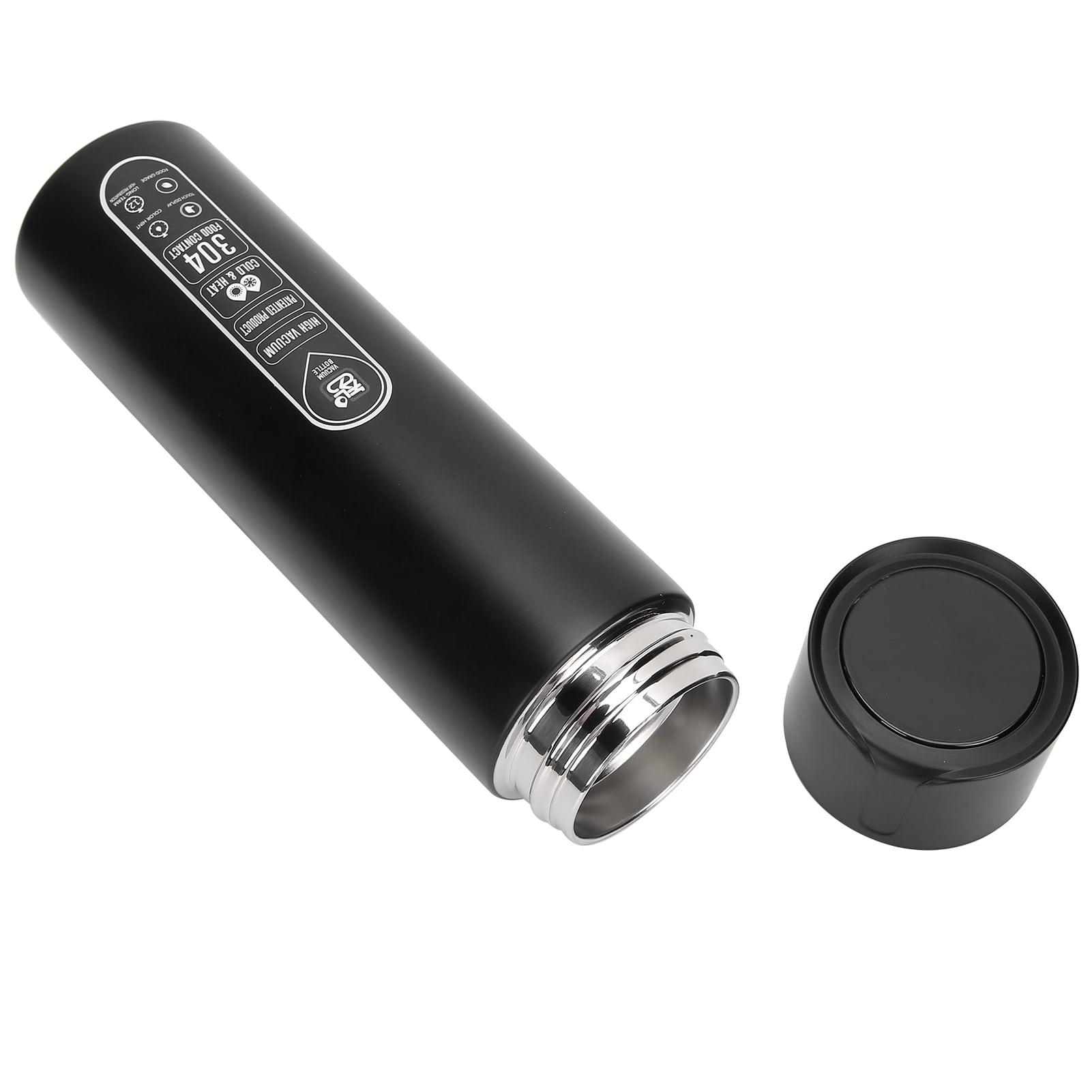 Smart Water Bottle Touch Temperature Display Timed Reminder Vacuum Insulated Bottle Battry PoweredBlack