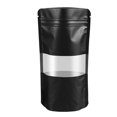 thumbnail image 1 of 50PCS Plastic Food Storage Bag with Window Stand Up Zipper Lock Sealing Packaging Pouches Black Matte 10x15+3cm, 1 of 4