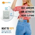 thumbnail image 4 of SunnyBay Adhesive Disposable Warming Patches for Back, Neck, Hand, Body, Natural Heat, Ideal for Outdoor Activities: Skiing, Hiking, Hunting, On-The-Go Heat, 2.5x3 Inches, 40 Count, 4 of 7