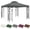 Gray, variant on Grill Gazebo Replacement Canopy 5x8, Double Tiered BBQ Tent Top, UV-Resistant Outdoor Patio Shelter Cover