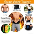 thumbnail image 7 of Waist Trainer Trimmer Sweat Belt Band for Men Lower Belly Fat Sauna Slimming Belt Suit Workout Big and Tall Size S-5XL Silver, 7 of 7