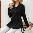 thumbnail image 4 of Weardear Womens Long Sleeve Tunic Tops for Leggings Casual Notch Collar Button Sweatshirts Pullover Shirts Tops, 4 of 6