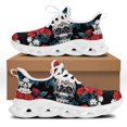 thumbnail image 1 of Zapatos planos de primavera para hombre, diseño de calavera punk, zapatillas informales para hombre, calzado con cordones para caminar de verano para niños, 1 of 6