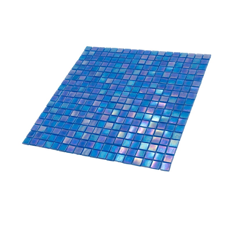 Skosh 11.6 in. x 11.6 in. Glossy Azure Blue Glass Mosaic Wall and Floor Tile (18.69 sq. ft./case) (20-pack)