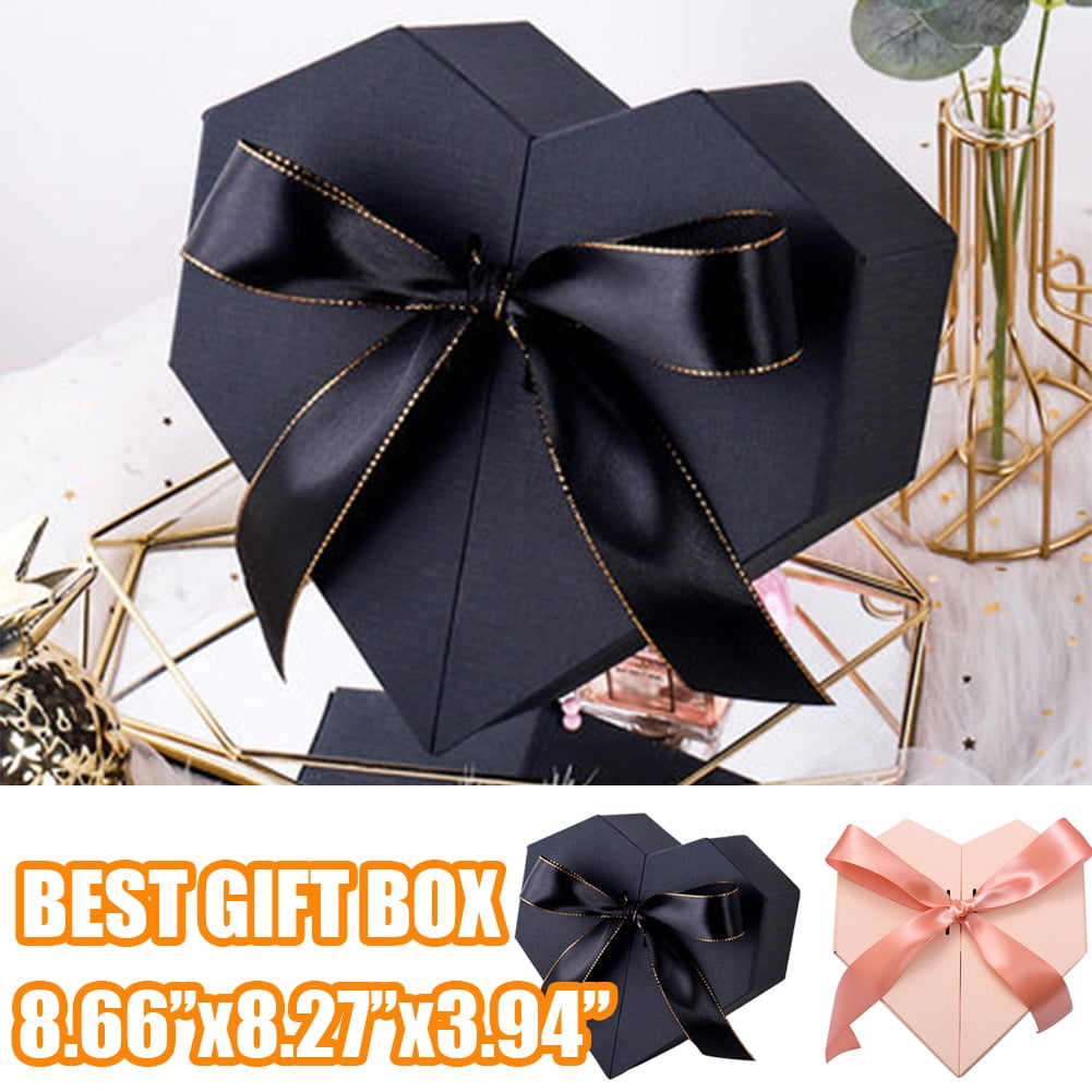 1PC Bowknot Storage Bag Gift Box Kraft Paper Birthday Party Package Box Decor 
