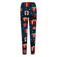 thumbnail image 6 of Christmas Fall Polyester Ankle-Length Spandex Floral Leggings for Women Blue Women's Day Autumn And Winter Artistic Splash Printed Soft Stretchy Pants 3XL, 6 of 6