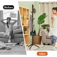 thumbnail image 6 of Behome Wooden Coat Rack, Solid Freestanding Coat Rack with 8 Hooks and 3 Adjustable Size, Hall Coat Tree for Bedroom, Entryway, Living Room, for Hats, Coats, Handbags, Brown, 6 of 7