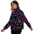thumbnail image 3 of DISNIMO Butterfly Printed Jackets for Women Comfy Sweatshirts Zip Up Outwear Long Sleeve Sweatshirt Jacket with Pockets, S, 3 of 7
