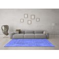 thumbnail image 3 of Ahgly Company Indoor Square Oriental Blue Industrial Area Rugs, 3' Square, 3 of 4