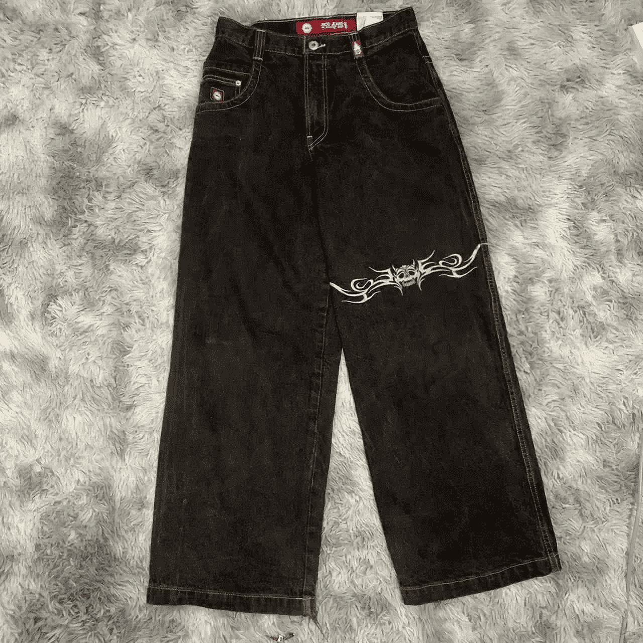 パンツ jnco jeans 90s sk8 JNCO Jeans New Mens Harajuku Retro Hip Hop Cartoon Embroidery