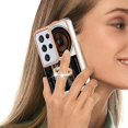 thumbnail image 5 of Funda para Samsung Galaxy S21 Ultra 5G con galvanoplastia de doble cara IMD y soporte para anillo (sonrisa), 5 of 5