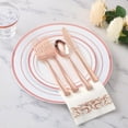 thumbnail image 2 of 175 Piece Rose Gold Dinnerware Set for 25 Guests, Plastic Plates Disposable for Party, Include: 25 Dinner Plates, 25 Dessert Plates, 25 Paper Napkins, 25 Cups, 25 Silverware Set, 2 of 6