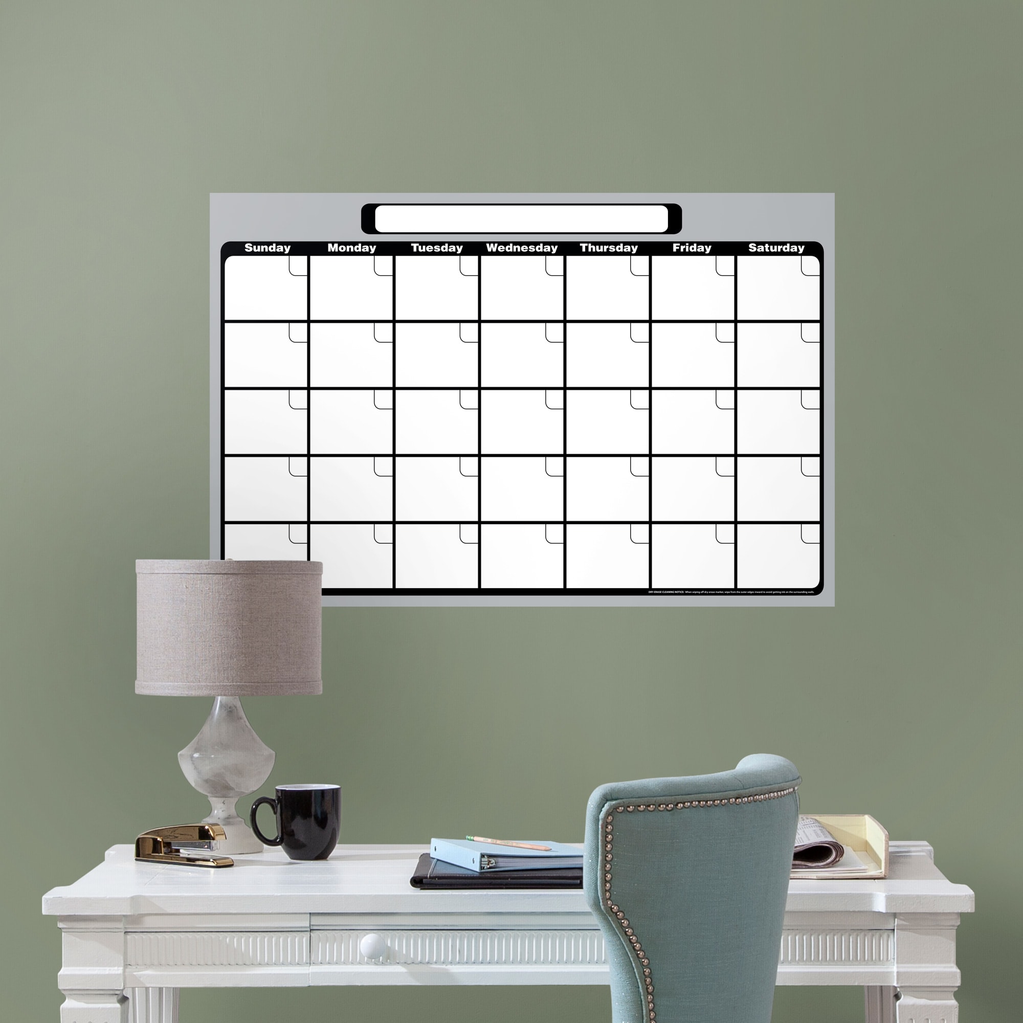 Fathead Dry Erase One Month Calendar Grey Black X Large Removable Wall Decal Walmart Fathead Dry Erase One Month Calendar Grey Black X Large Removable Wall Decal Walmart