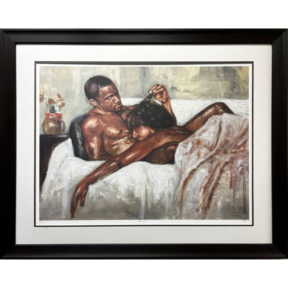 Alonzo Adams "After Glow" Hand Signed & # FRAMED Black Art Generic