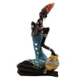 thumbnail image 3 of Estatua de dama tribal africana, adorno coleccionable, estatua africana ligera de resina Estilo A, 3 of 8