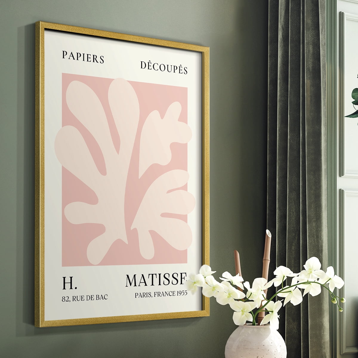 Matisse CLIII Framed Print in Gold Solid Wood 11 x 14 Framed Print