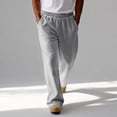thumbnail image 3 of Havenx Mens Baggy Sweatpants Wide Leg Open Bottom Sweat Pants with Pockets Elastic Waist Joggers Loose Fit Gym Athletic Workout Casual Clothes,Light Gray M, 3 of 6