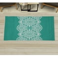 thumbnail image 1 of Lace Decorative Rug, Needlework Ornamental Style Vintage Wedding Bridal Theme Illustration, Quality Carpet for Bedroom Dorm and Living Room, 6 Sizes, Shamrock Green, by Ambesonne, 1 of 1