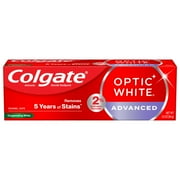 Colgate Optic White Advanced Hydrogen Peroxide Whitening Toothpaste, Mint, 3.2 oz Tube