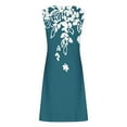 thumbnail image 5 of Summer Plus Size Dresses for Women 2024 Comfort Printed Sleeveless V-Neck Dress, 5 of 5