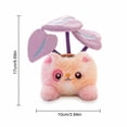 thumbnail image 2 of Fine Motor Skills Toys Cute Kitten Plush Toys Kawaii Stuffed Animal with 3 Leaf Plant Decor Soft Flush Cuddly Companion Plush for Toddlers Kids Playtime Naptime Home Display Pink, 2 of 5