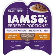 IAMS PERFECT PORTIONS Healthy Kitten Wet Food, Pat? and Cuts in Gravy, Chicken Recipe