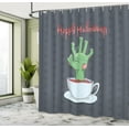 thumbnail image 5 of Ambesonne Halloween Shower Curtain, Zombie Hand in Bloody Cup, 69"Wx70"L, Grey Pale Rust Green, 5 of 5
