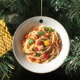 thumbnail image 3 of Pasta Primavera with Vegetables Italian Cuisine Italy Food Themed Double Sided Ceramic Foodie Novelty Holiday Christmas Xmas Ornament Gift (Flat Printed Design, NOT 3D), 3 of 3