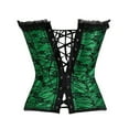 thumbnail image 5 of Steampunk Corset for Women Lace Up Floral Printed Bodice Vintage Sexy Bodycon Tube Tops Plus Size Party Outfits, 5 of 5