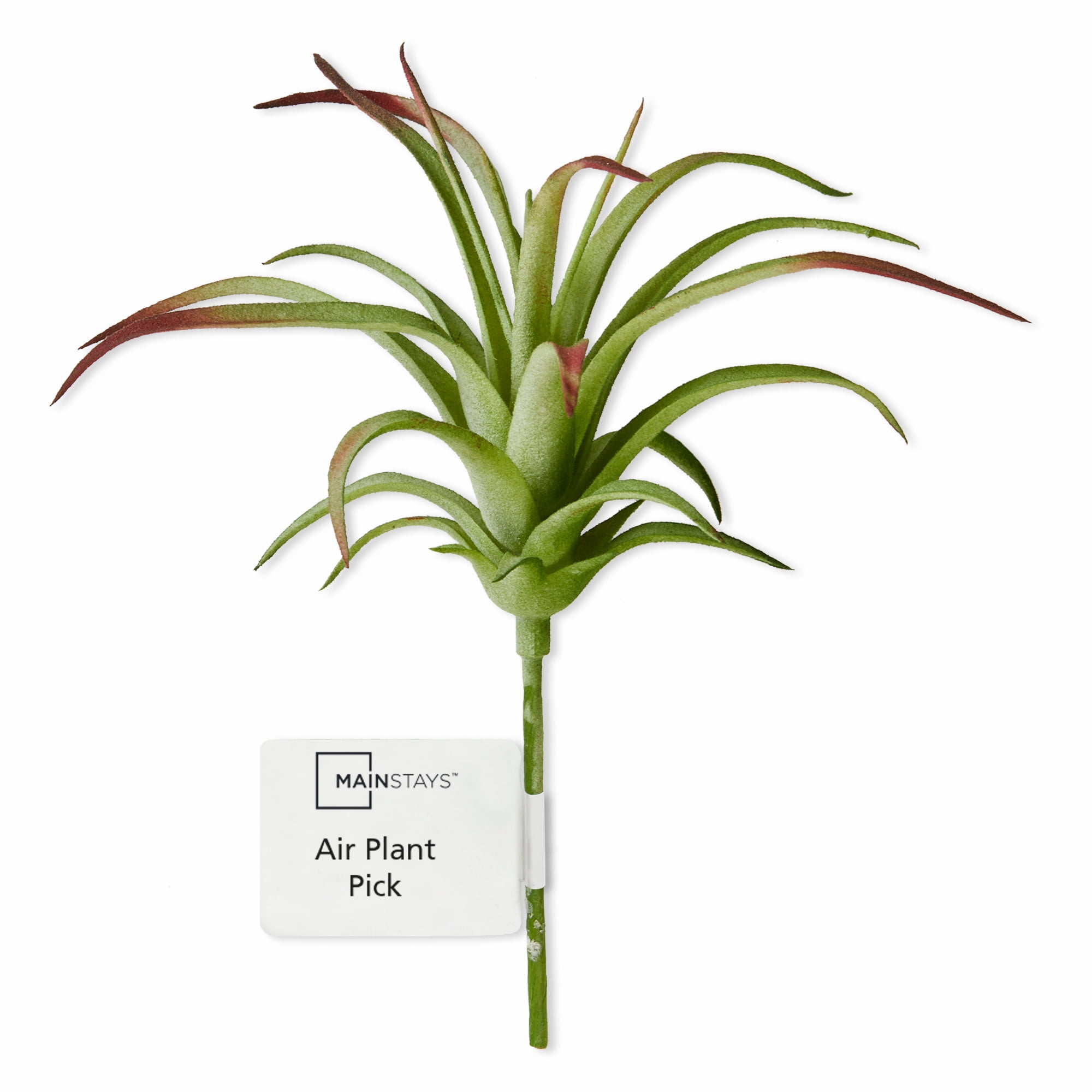 Mainstays Artificial Air Plant Pick 6 inch x 7.75 inch Green with Red