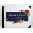 thumbnail image 3 of Darling Souvenir White Floral Frame Wedding Guest Book Hardbound Guest Sign-In Book Guest Registry Guestbook-9 x 12 Inches, 3 of 5