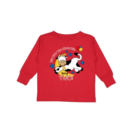 

Inktastic Cow over Moon 2nd Birthday Gift Toddler Boy or Toddler Girl Long Sleeve T-Shirt